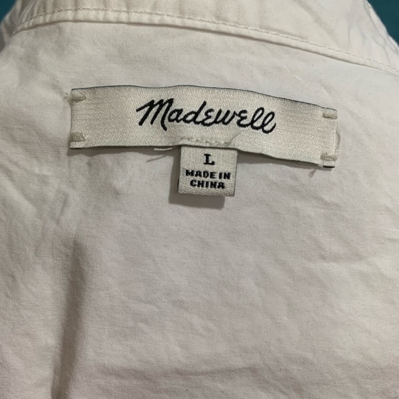 Madewell White Button Front Blouse - Picture 4 of 5